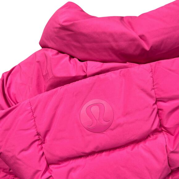 Lululemon Sonic Pink Wunder Puff Cropped Jacket Womens 2 AS IS FLAWED - Picture 6 of 14